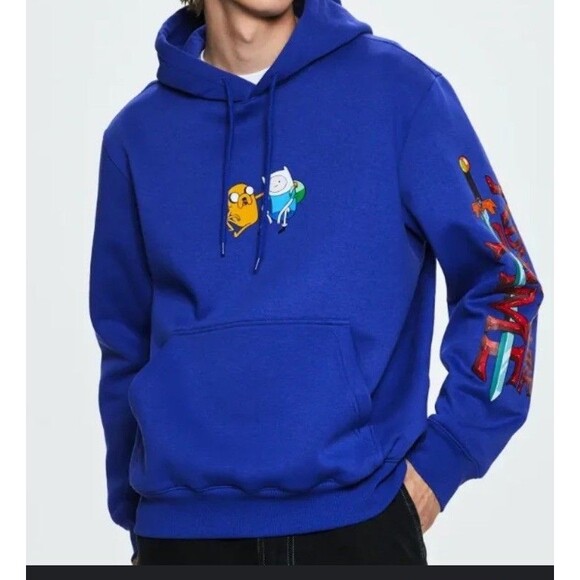 H&M WB and Adventure Time Double Sided Unisex Fleece Hoodie Small - Picture 1 of 12